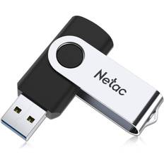 Netac 128GB USB Flash Drive 3.0 128GB Memory Stick Thumb Drive Jump Drive Speed up to 90MB/s, Flash Drive with Rotated Design U505