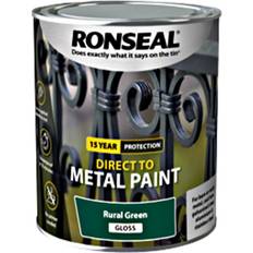 Ronseal Green - Metal Paint Ronseal Direct To Gloss Rural Metal Paint Green