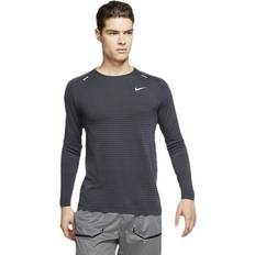 Bekleidung Nike Techknit Ultra LS Black, Male, Tøj, Skjorter, Løb, Sort