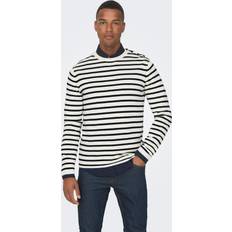 Men - Stripes Jumpers Only & Sons Crew Neck Pullover