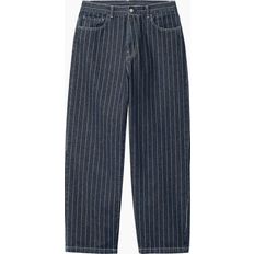 Carhartt W' Orlean Pant Orlean Stripe, Blue/White Stone Washed WIP Stribet