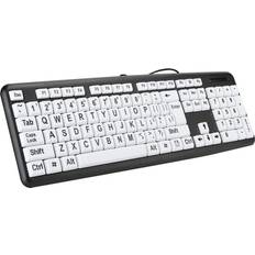 Keyboards Voluxe Large Print USB Wired