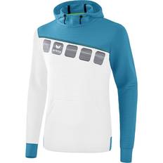 Unisex - Weiß Pullover Erima Kapuzensweat 5-C Blau