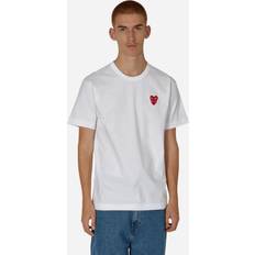 Comme des Garçons Kläder Comme des Garçons Double Heart T-Shirt White