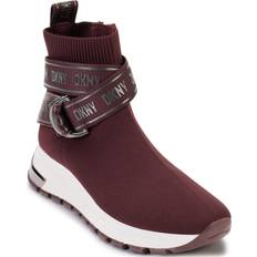 DKNY Women's Miley Stretch Slip-On Sock Sneakers Bordeaux