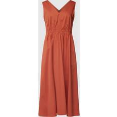 s.Oliver Black Label s.Oliver BLACK LABEL Women's Midi Kleid, Regular Fit, Orange