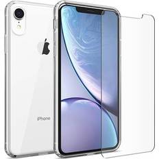Saii 2-i-1 iPhone XR TPU Skal & Härdat Glas Skärmskydd