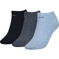 Calvin Klein Blåa Strumpor Calvin Klein 3-pack Chloe Cotton CK Logo Liner Socks Blue/Grey One