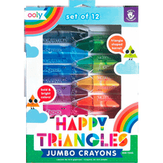 Jumbo farver Happy Triangles 12 stk