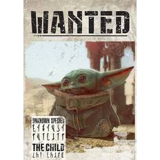 Brown Posters The Mandalorian Baby Yoda Wanted Maxi Poster