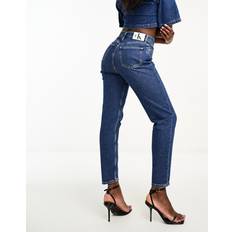 Calvin Klein Dam Byxor & Shorts Calvin Klein Jeans – Mörktvättade mom jeans-Marinblå