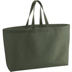 Green - Women Fabric Tote Bags Westford Mill Canvas Oversized Tote Bag Dark Olive One Size