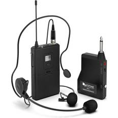 Wireless Microphone Wireless Microphone Set with Headset and Lavalier Lapel Mics, Beltpack Transmitter and Receiver,Ideal for Teaching