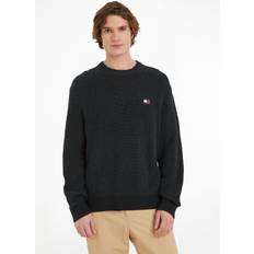 Tommy Hilfiger Rib-Knit Badge Jumper BLACK