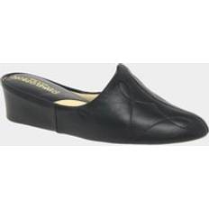 Charles Clinkard 'Dulcie' Leather Slippers Black