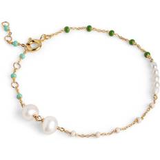 ENAMEL Copenhagen Läder Armband ENAMEL Copenhagen Bracelet Lola Perla Dam Pärlarmand Stl 15 + 4 cm - Confident