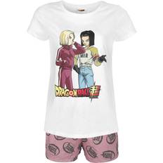 3XL Pijamas Dragon Ball Pijama gaming de - Super - Androids - Blanco-rosa