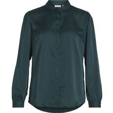 Polyester Chemises Vila Blouse Manches Longues Turquoise Ria - Vert