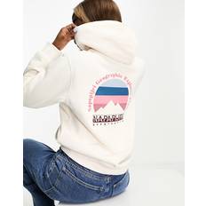 Napapijri Women Jumpers Napapijri Women's Rope Logo Hoodie White Whisper