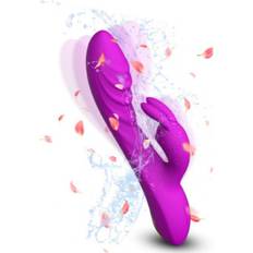 Chronus 2 in 1 Female Vibrator, USB Charging Couple Sex Toy, Waterproof Silicone, Purple