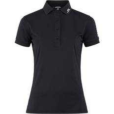 J.Lindeberg Dame Pikéskjorter J.Lindeberg Tour Tech Golf Halbarm Polo schwarz