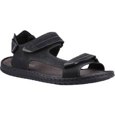 Hush Puppies Man Sandals Hush Puppies Mens Neville Leather Adjustable Strap Sandals Black