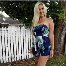 Bodycon Jumpsuit Special Offer Polyester Fashion Regular Print Enteritos Mujer The Hot Beach Jumpsuit Of 2017 Summer Is Sexy Black One