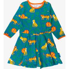 Toby Tiger Organic Wild Cats Print Skater Dress 4-5y 110cm