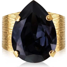 Gul Ringar Caroline Svedbom Classic Drop Ring Gold Graphite