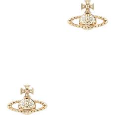 Jewelry Vivienne Westwood Mayfair Bas Relief Orb Stud Earrings, Earrings, Gold One GOLD