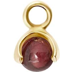 CU Jewellery Letters Stone Red Garnet Pendant Gold
