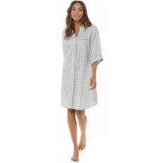 Yöpaidat Woven Check Boyfriend Nightshirt - Blue