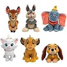 Simba 6315876247NPB Disney Djurvänner Gosedjur Disney Djurvänner som Gosedjur, Finns som Bambi, Stampe, Marie, Dumbo, Lady eller Lufsen, 25 cm, Från 0 månader, Slumpmässigt Urval