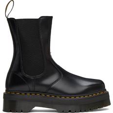 Dr. Martens Black 2976 Hi Quad Squared Boots BLACK POLISHED SMOOT