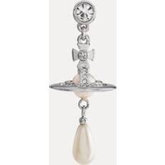 Vivienne Westwood Crystal Earrings Vivienne Westwood Man. pearl drop single earring PLATINUM-PEARL-Pearl-CRYSTAL-Crystal