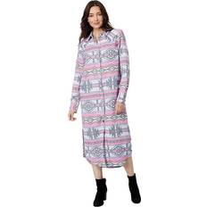 Wrangler Women Dresses Wrangler Women's Jacquard Western Snap Duster Shirt Dress