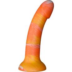 Sett Dildoer Baseks Orange Sunset Silicone Dildo 18 cm