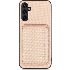 Skalo Samsung A54 5G Carbon Fiber Cover med kortholder Khaki