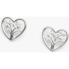 Jewellery Simply Silver Tree of Love Heart Stud Earrings