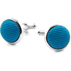 Blue - Men Cufflinks Suitable Silk Cufflinks Ocean Blue