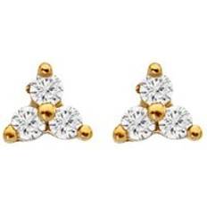 Hot Diamonds Orecchini Hot Diamonds x Jac Jossa Gold Plated Sterling Silver White Topaz Micro Stud Earrings