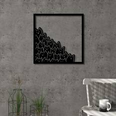 Metal Wall Decor Decortie Modern Metal Meow Theme Ornament Wall Decor