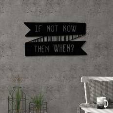 Black Wall Decor Decortie Modern Metal Now Ornament Wall Decor