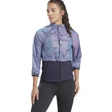 Reebok Donna Giubbotti Reebok Night Runner Convert Jacket Purple Female