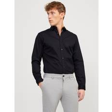 Black Shirts Jack & Jones Slim Fit Black Shirt Black