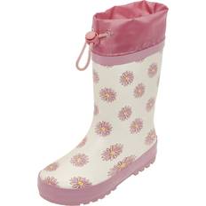 Velcro Bottes en caoutchouc Playshoes Margariten Jaune/Rose Ancienne/Blanc