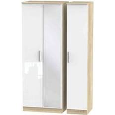 Welcome Furniture Contrast Ready Assembled Tall Triple Wardrobe