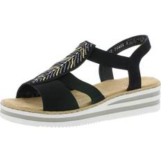 Rieker Women Sandals V02C1, Ladies Wedge Sandals