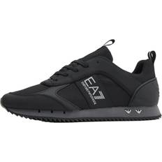 Emporio Armani Mens Mesh Logo Runner Trainers Black/Black Colour: Black