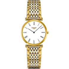 Longines Damklocka L4.512.2.11.7 Grande Classique Vit/Gulguldtonat